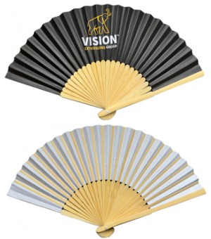 Bamboo Handle paper fan