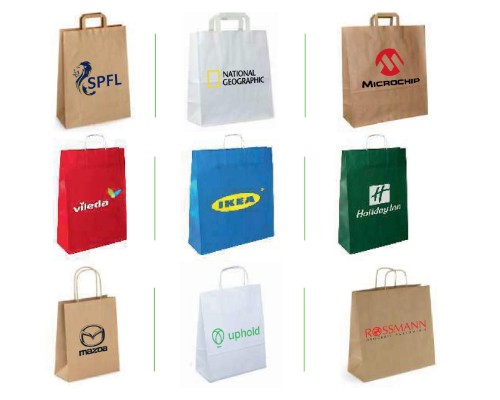 Custom Printed Paper Bags Various