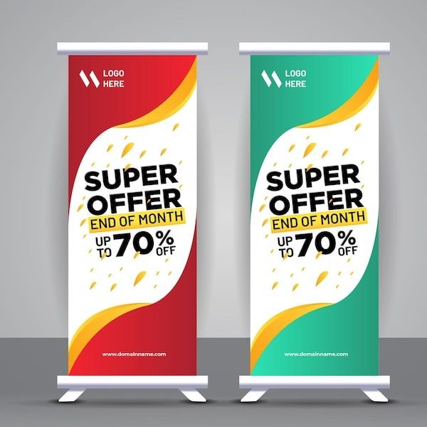 Roll up Banner colourful